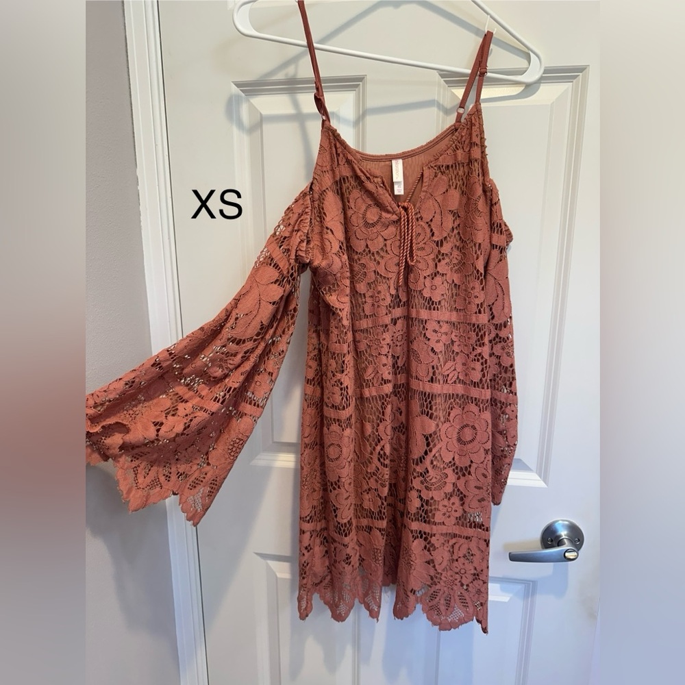 Xhilaration Lace Dress in Rust